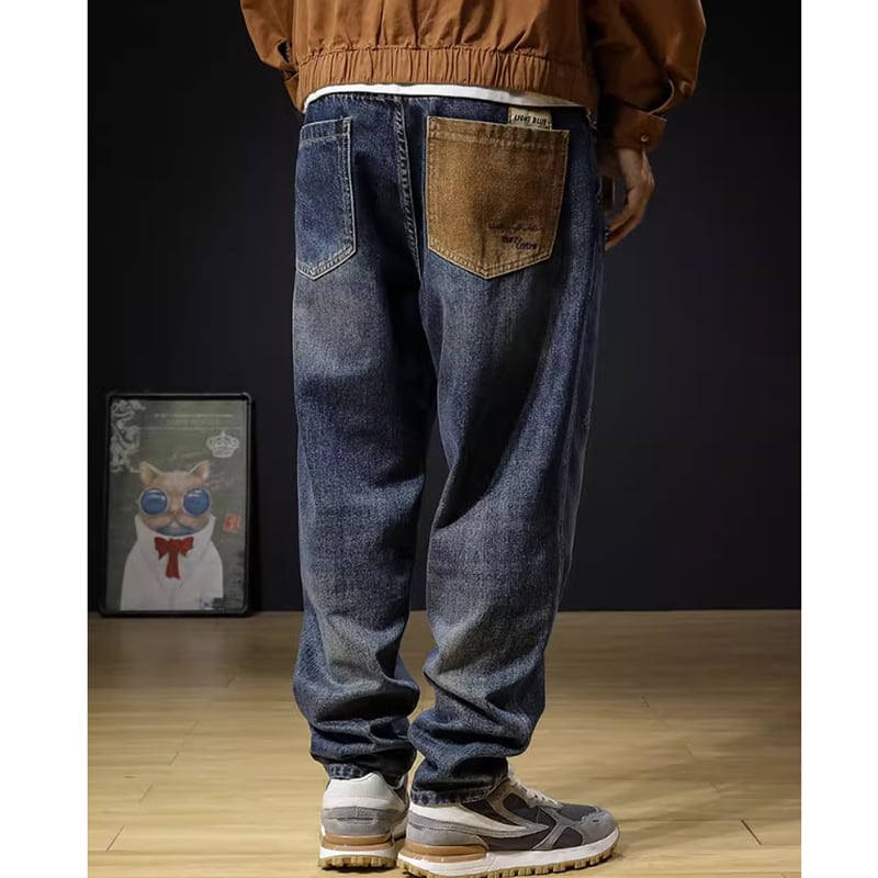 Loose straight denim jeans HL2249