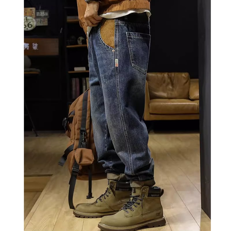 Loose straight denim jeans HL2249