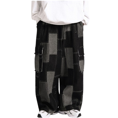 デニムパッチワークパンツ HL1190