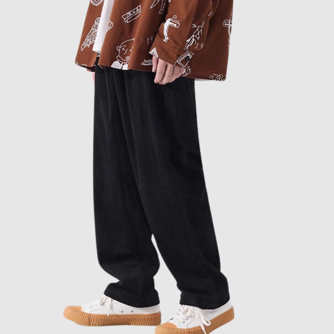 裏起毛ワイドレッグコーデュロイパンツ HL1967