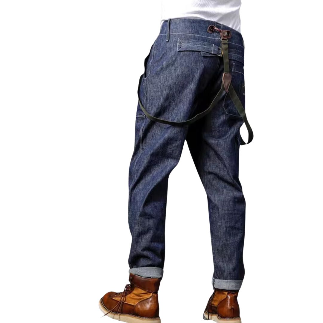 サスペンダー付きデニムパンツ HL1973