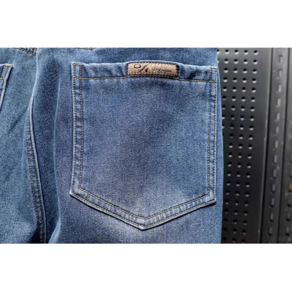 Brushed lining jogger denim pants HL2305