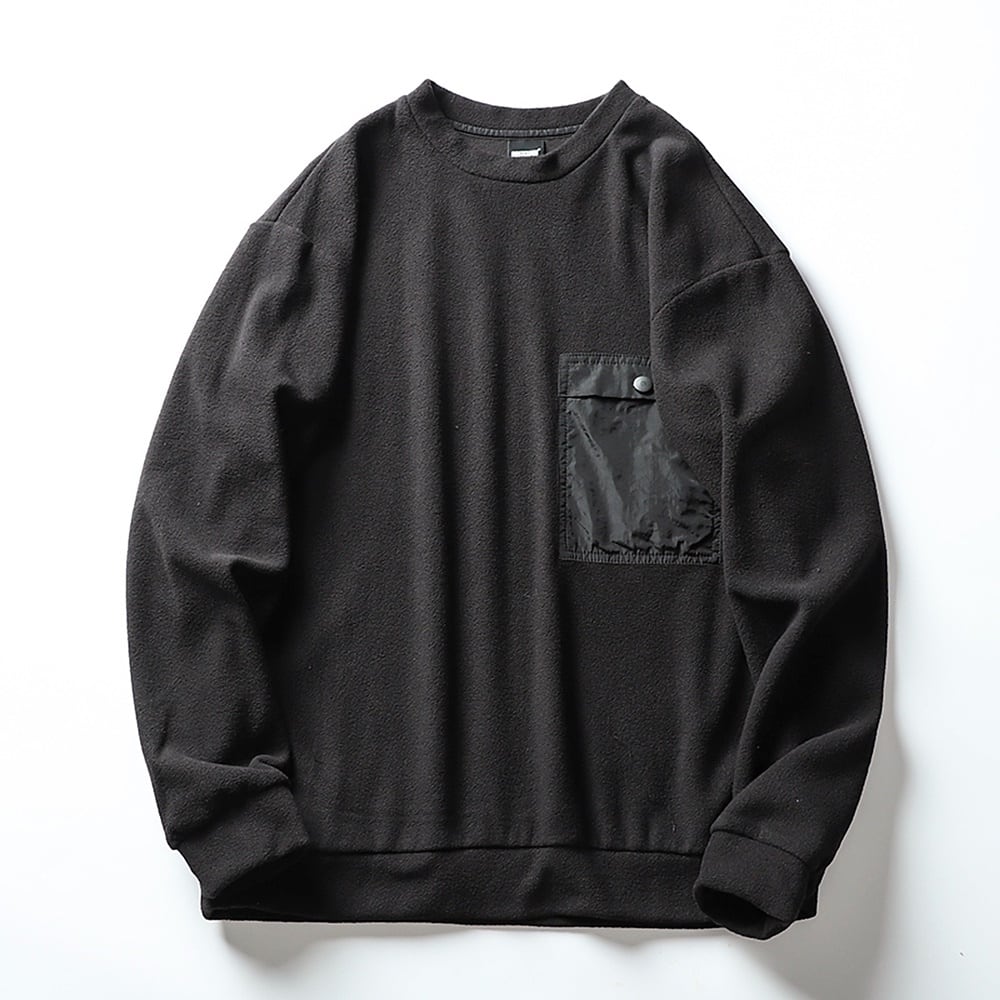 Crew neck fleece tops HL2314