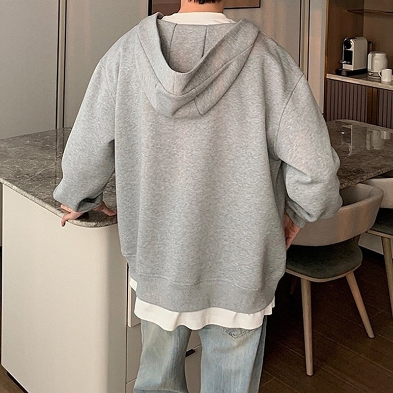 Faux layered hoodie HL2183