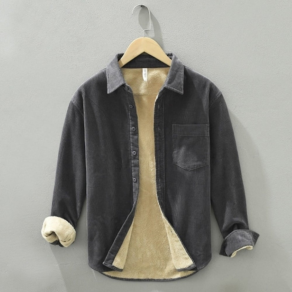 Brushed lining corduroy shirt HL2348