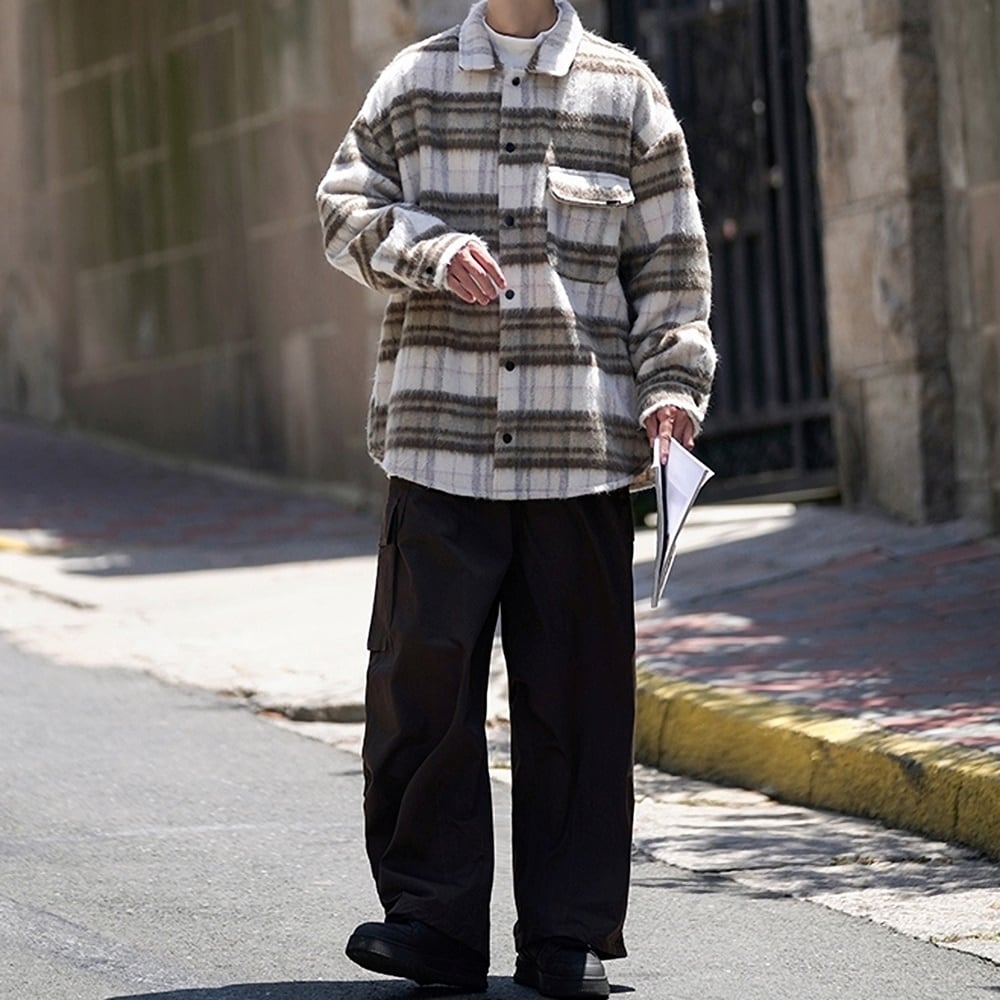 Plaid shirt jacket HL2302