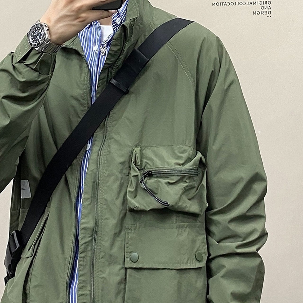 スタンドカラージップアップジャケット HL1794