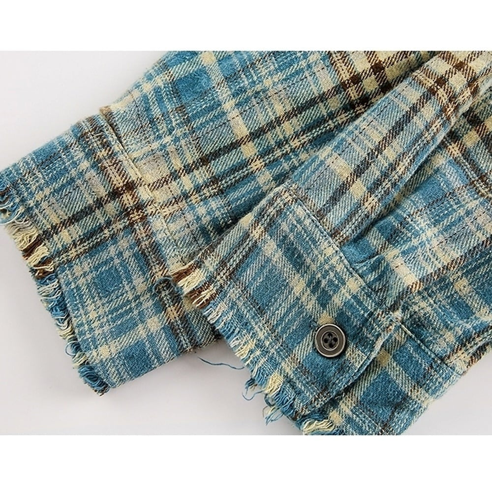 Gradient check shirt HL2415