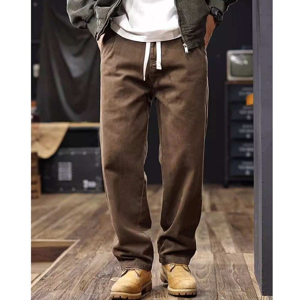 Drawstring straight pants HL2438