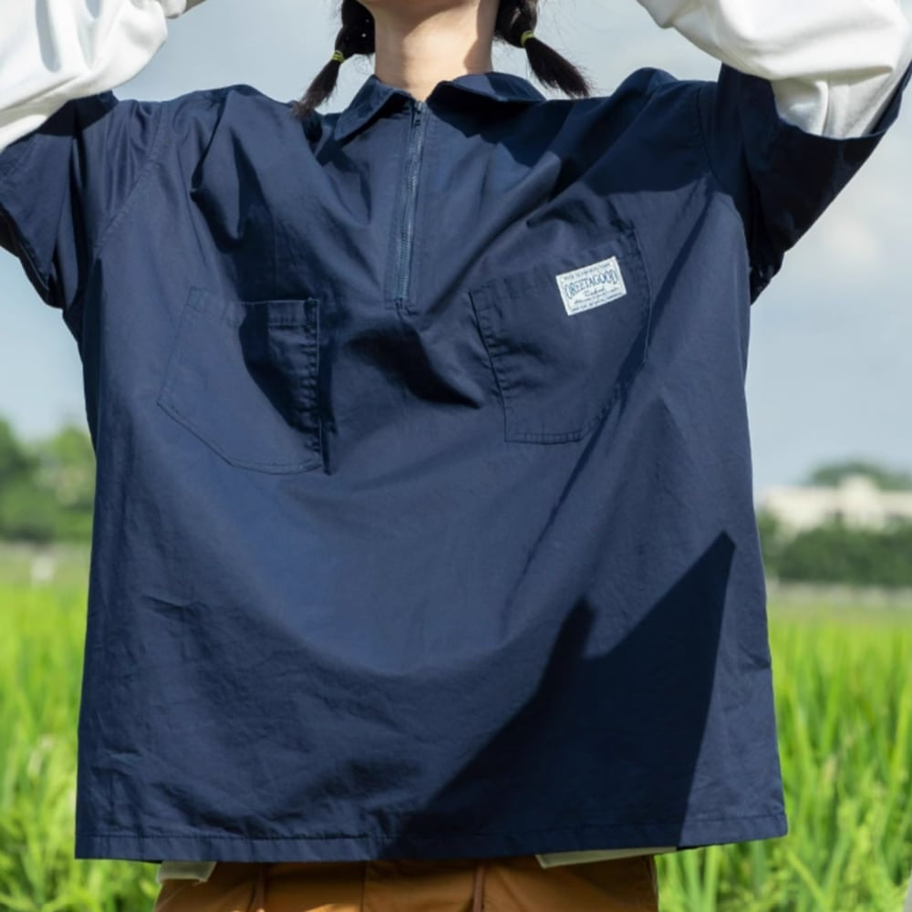 Oversized half zip tops HL2433