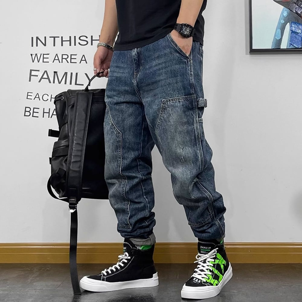 Loose work denim jeans HL2262