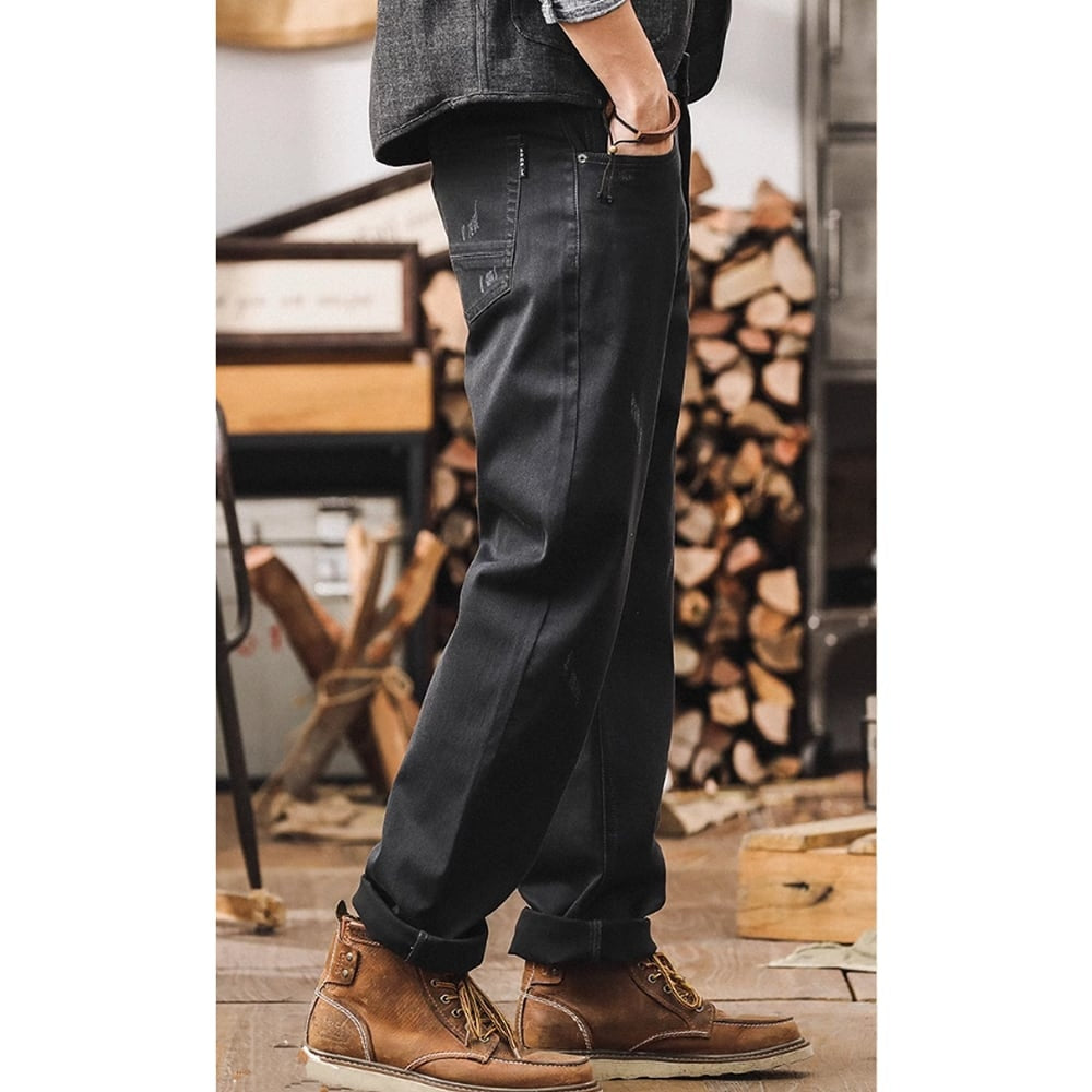 Retro style straight pants HL2377