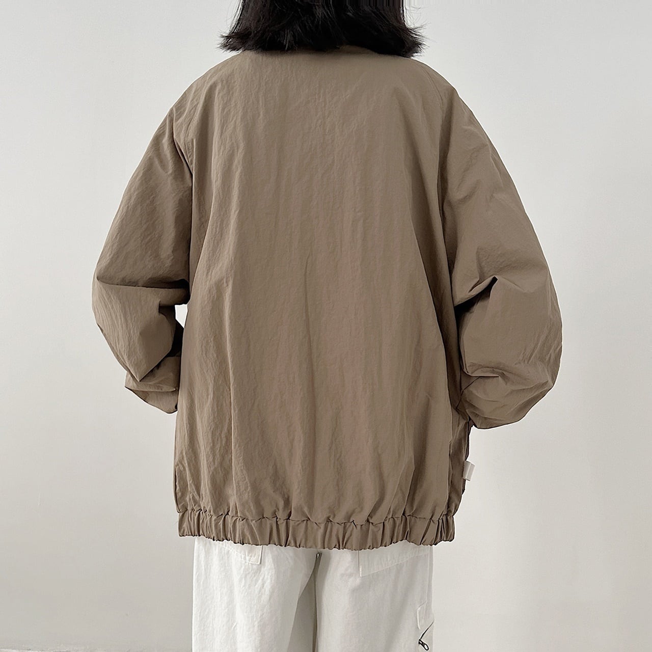 Stand collar zip up blouson HL1614