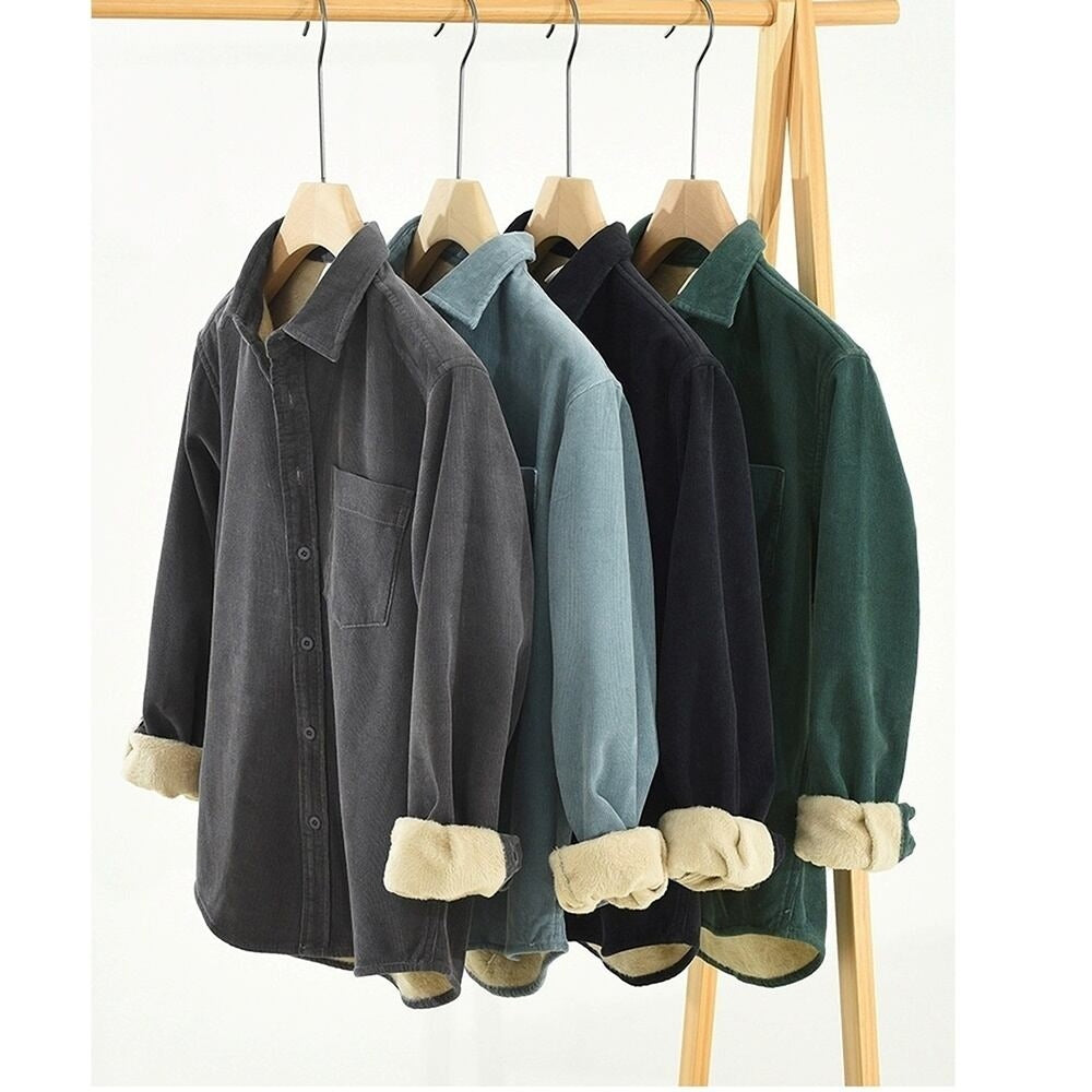 Brushed lining corduroy shirt HL2348