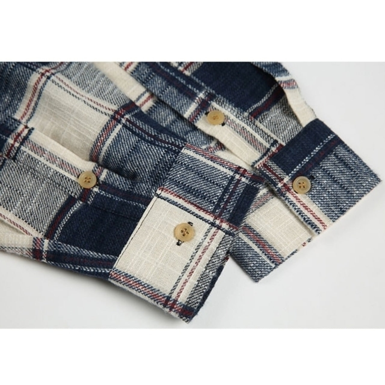 Contrast Color Check Shirt D0062