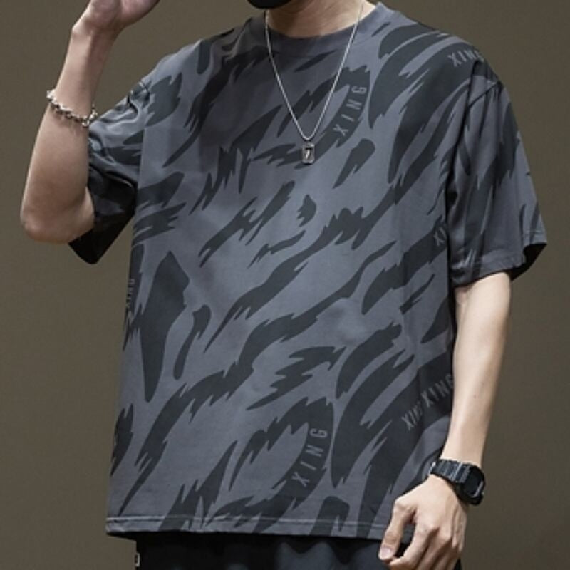 Dark Color Loose T-shirt HL2033