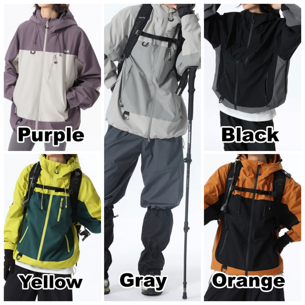 Contrast color mountain jacket HS1023