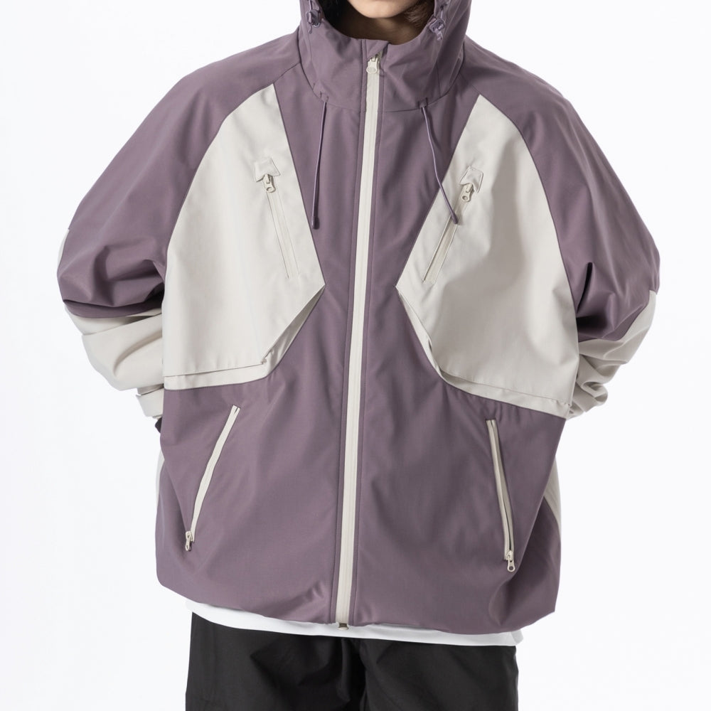 Contrast color outdoor jacket HS1028