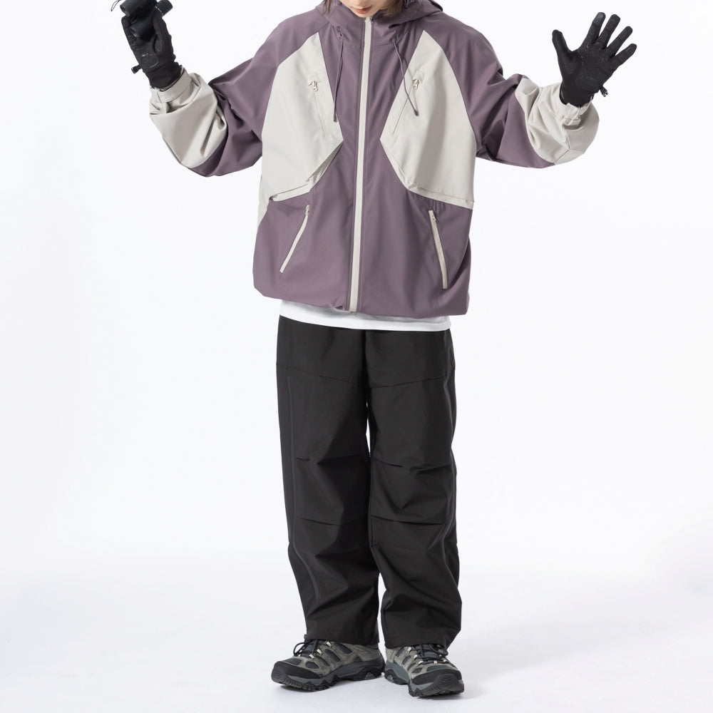 Contrast color outdoor jacket HS1028