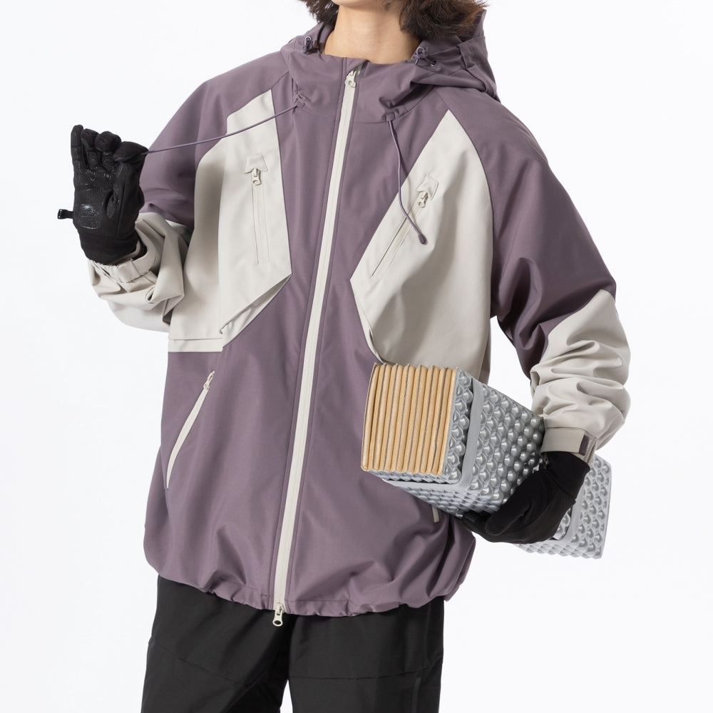 Contrast color outdoor jacket HS1028