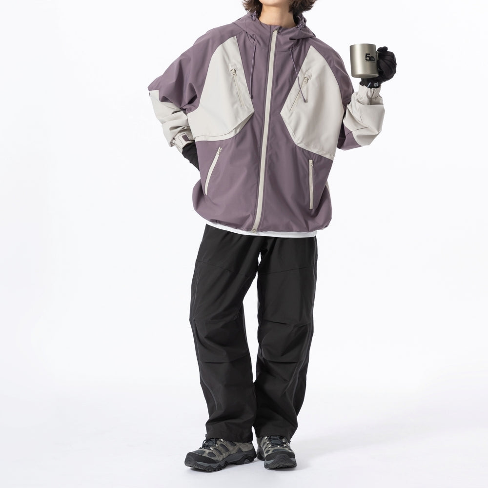 Contrast color outdoor jacket HS1028