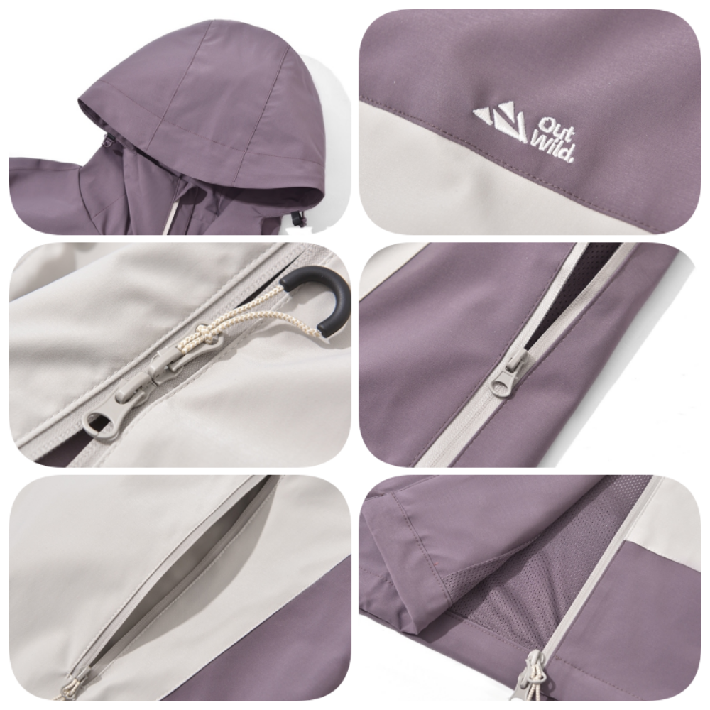 Contrast color mountain jacket HS1023