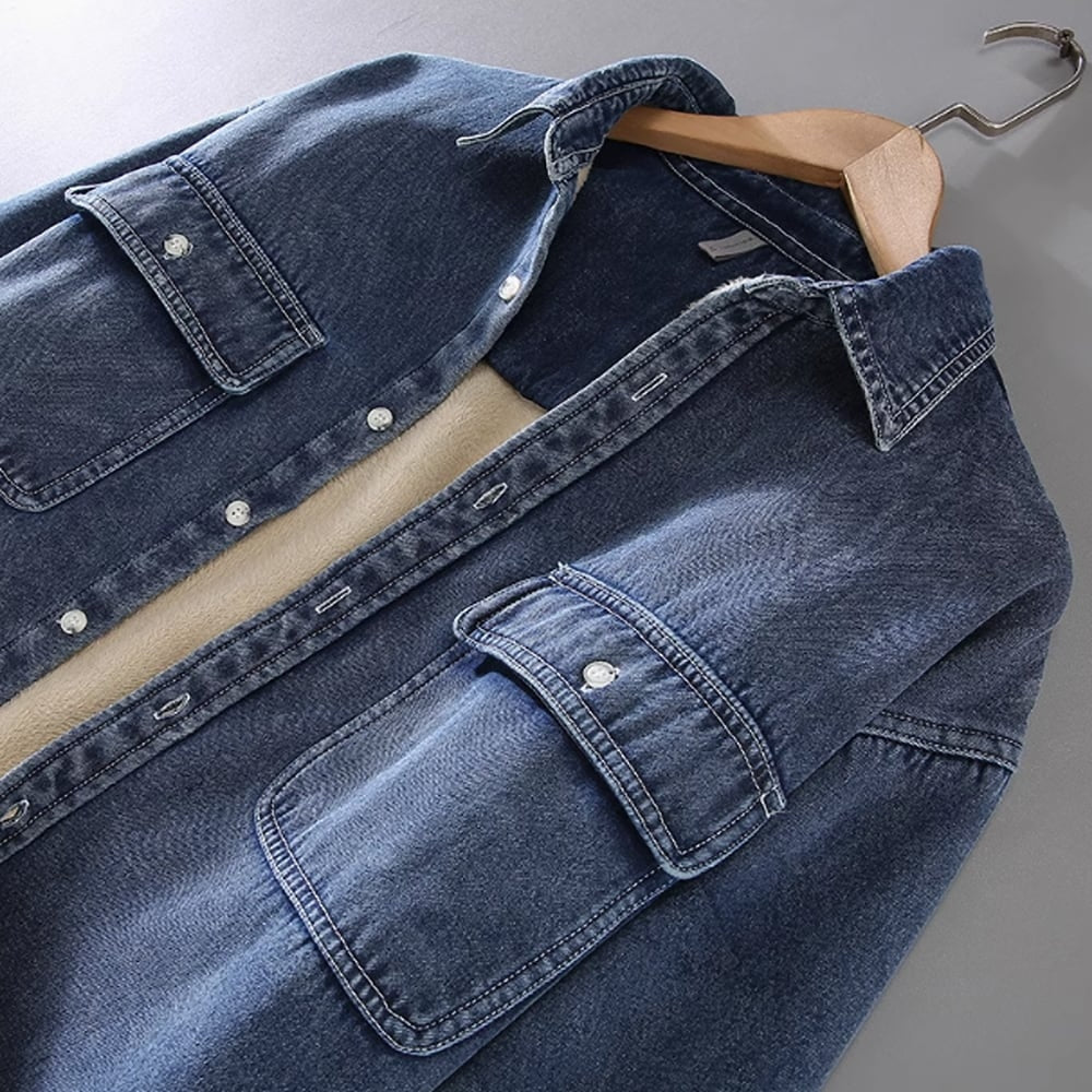 Fleece denim shirt HL2345