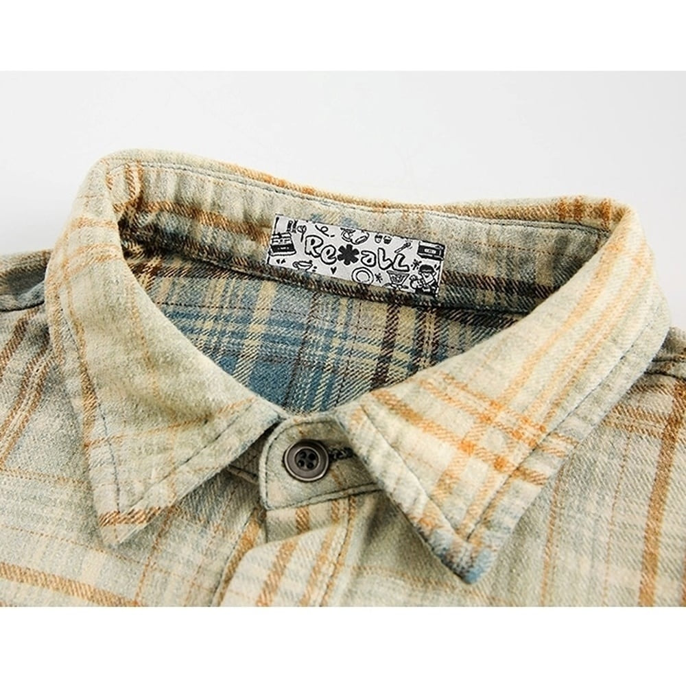 Gradient check shirt HL2415