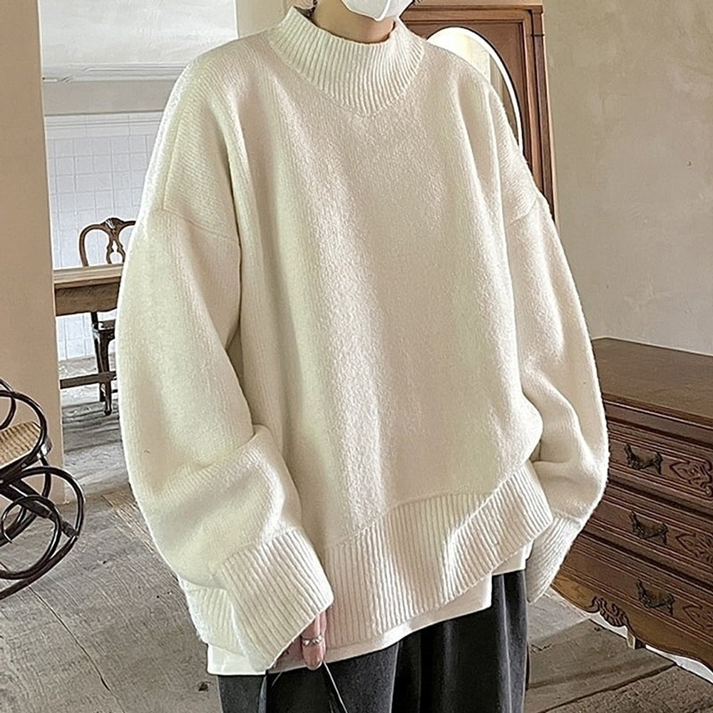 Middle neck knit tops HL2207