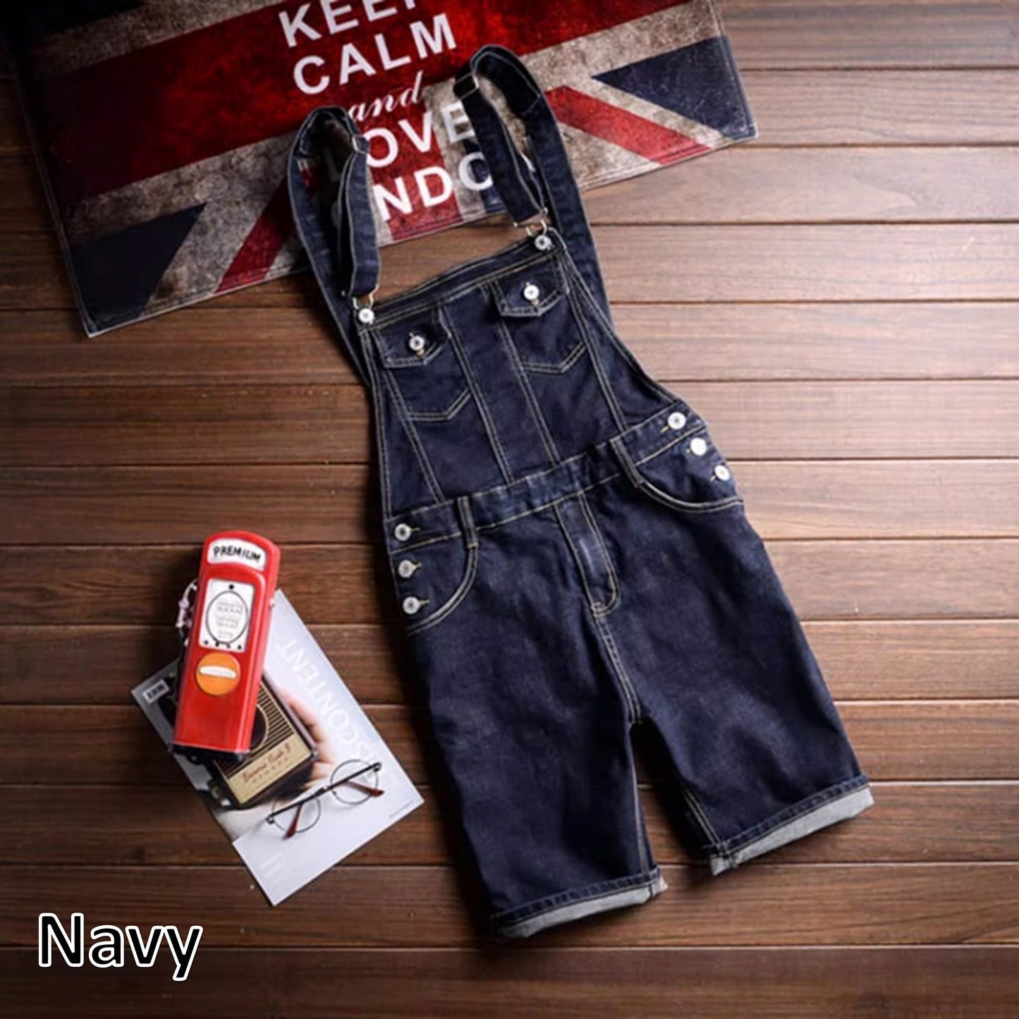 Denim Half Overalls HL2045