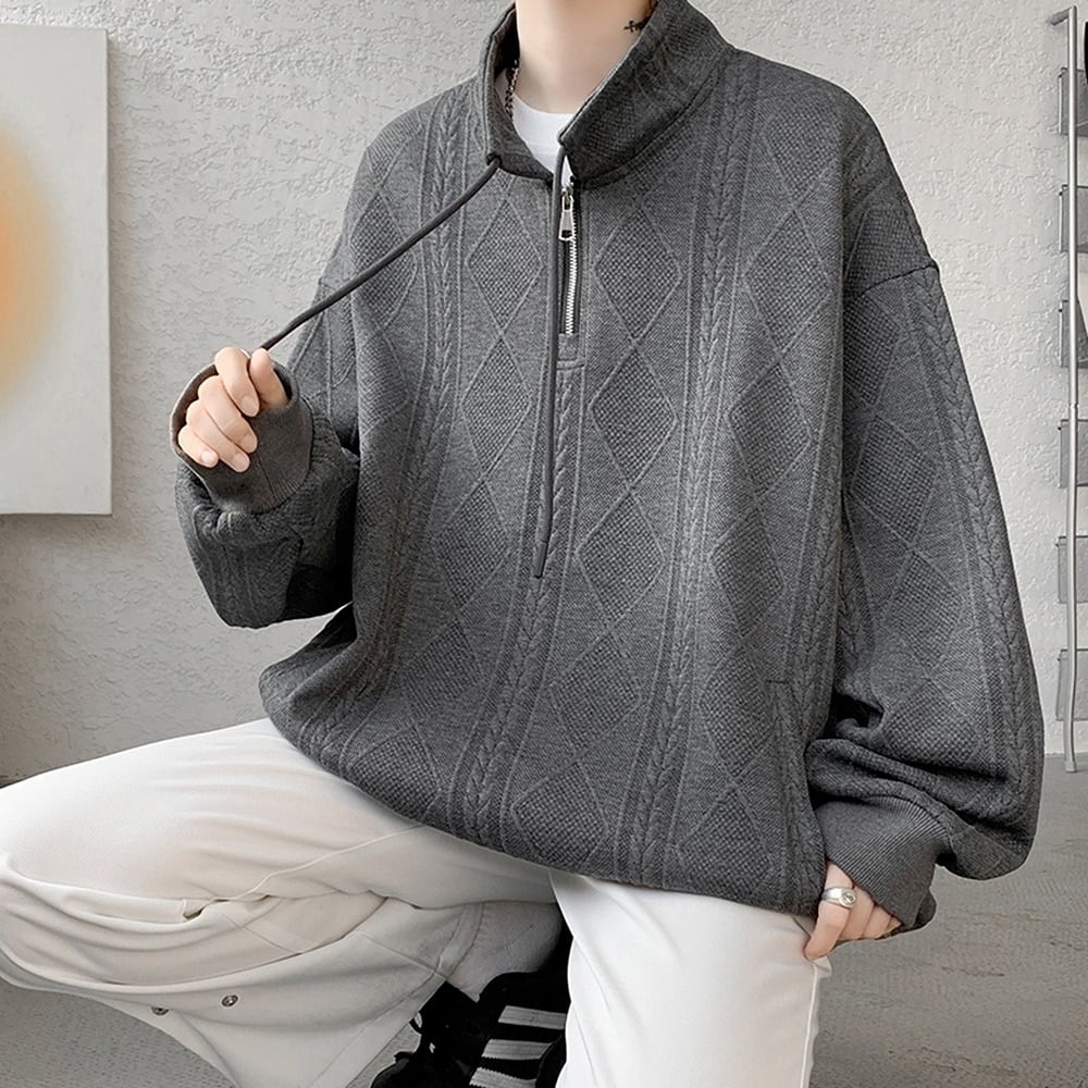 Half zip stand collar tops HL2293