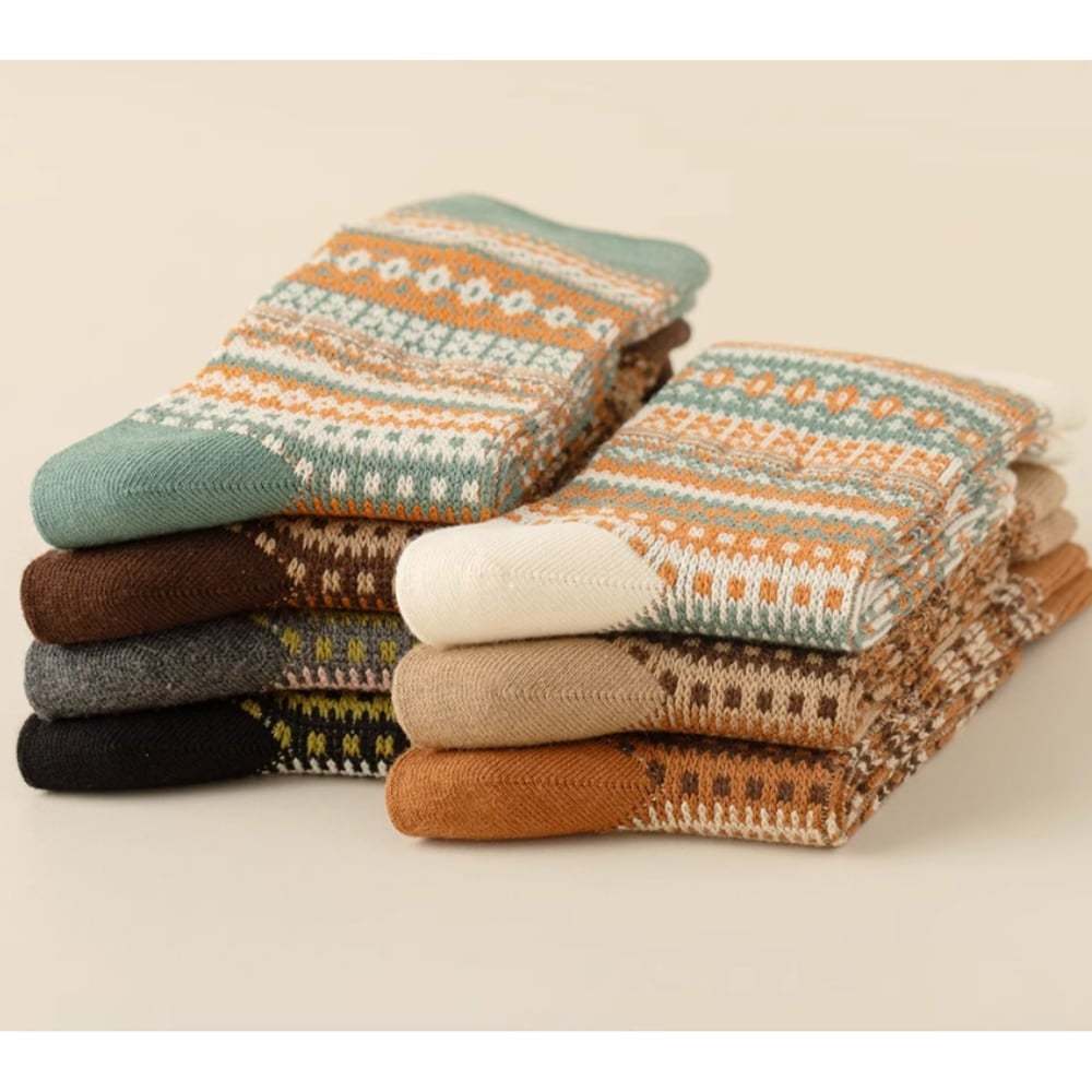 Nordic pattern socks random set of 3 pairs HL2327
