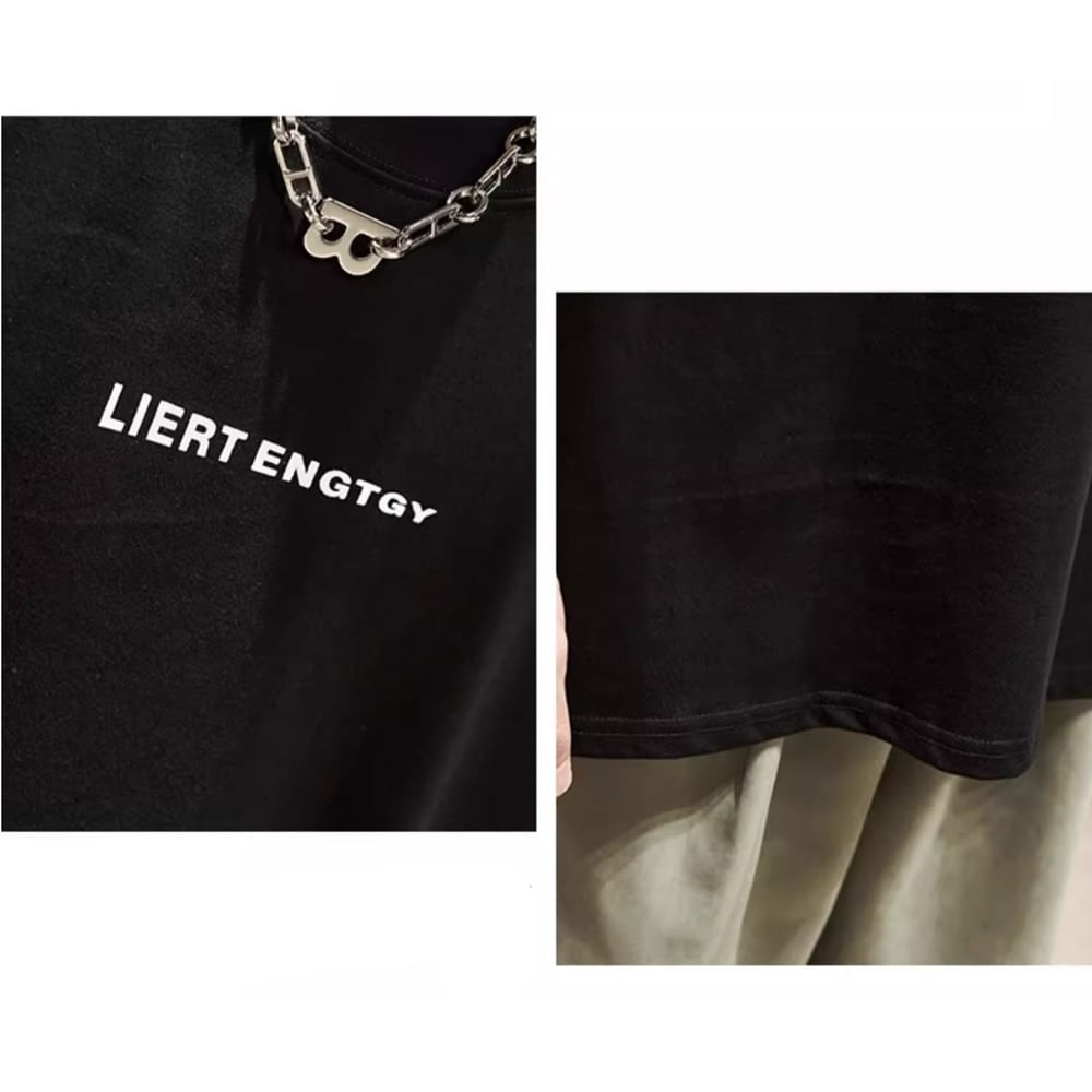 Round neck loose T-shirt HL2457