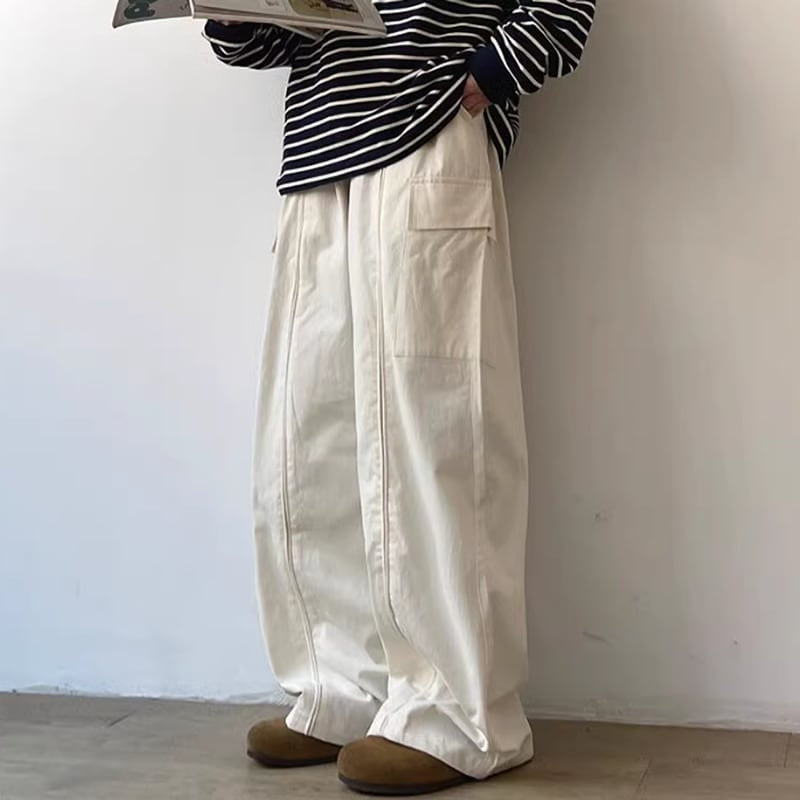 Loose straight pants HL2198