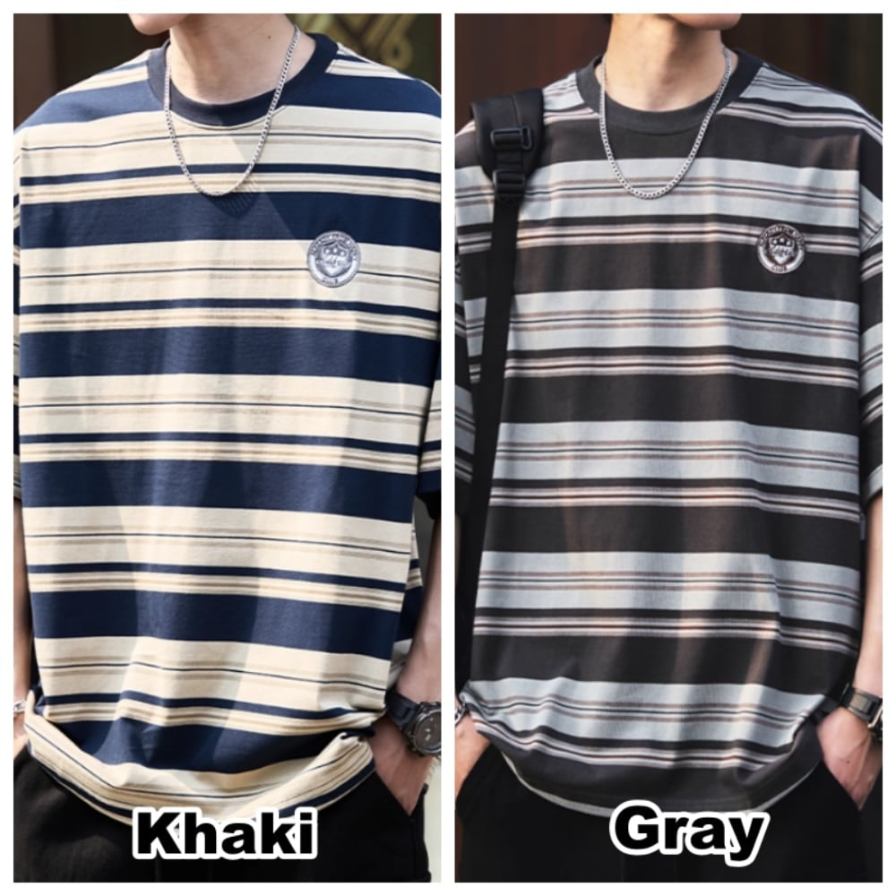 Mixed border T-shirt HL2579