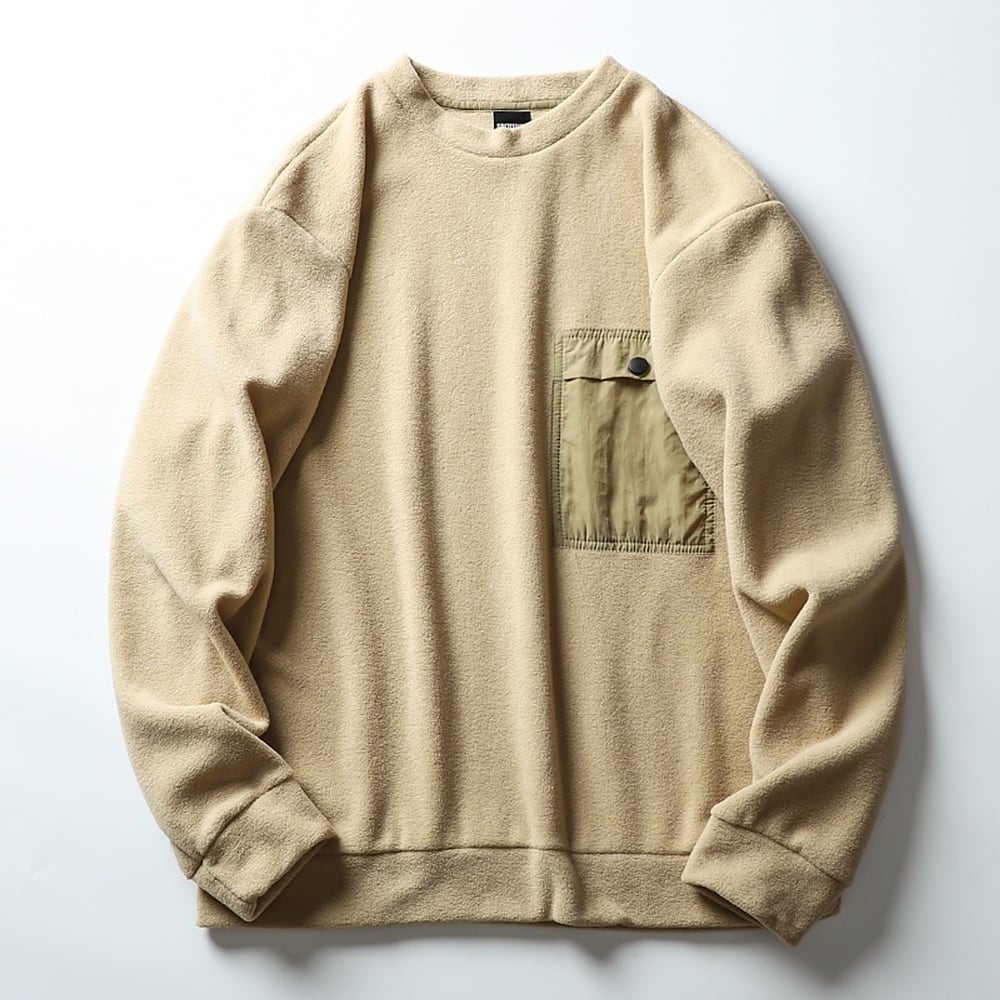 Crew neck fleece tops HL2314