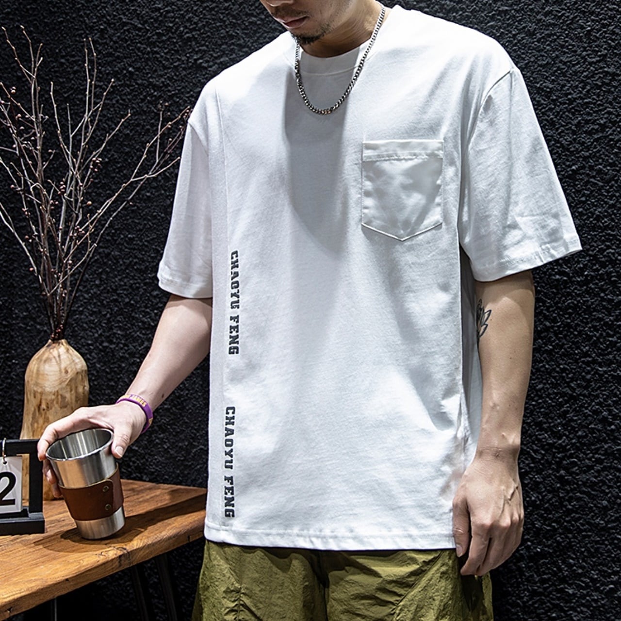 Round Neck Casual T-Shirt HL1725