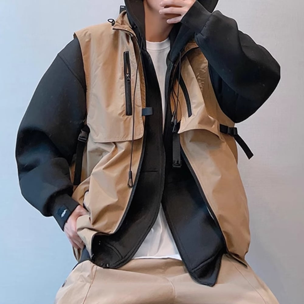 Multi-pocket casual vest HL2434