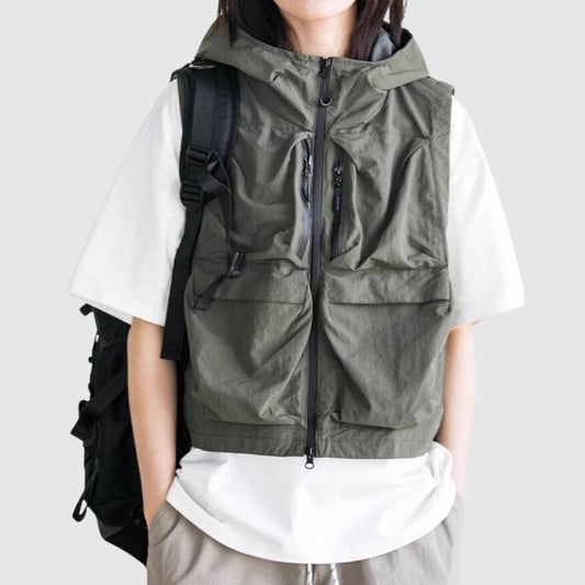 Hooded outdoor vest HL2519