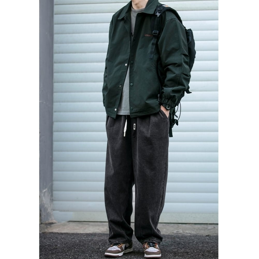 Wide leg casual denim pants HL2373