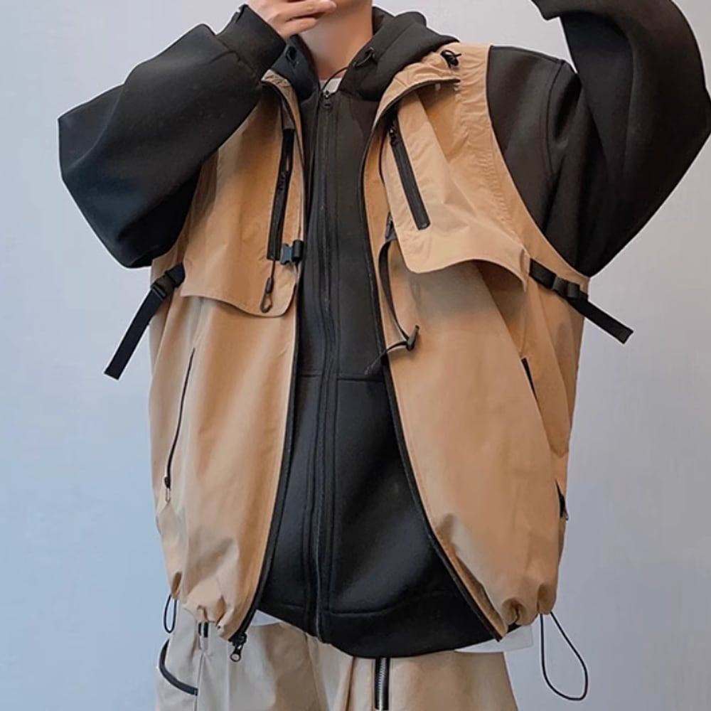 Multi-pocket casual vest HL2434