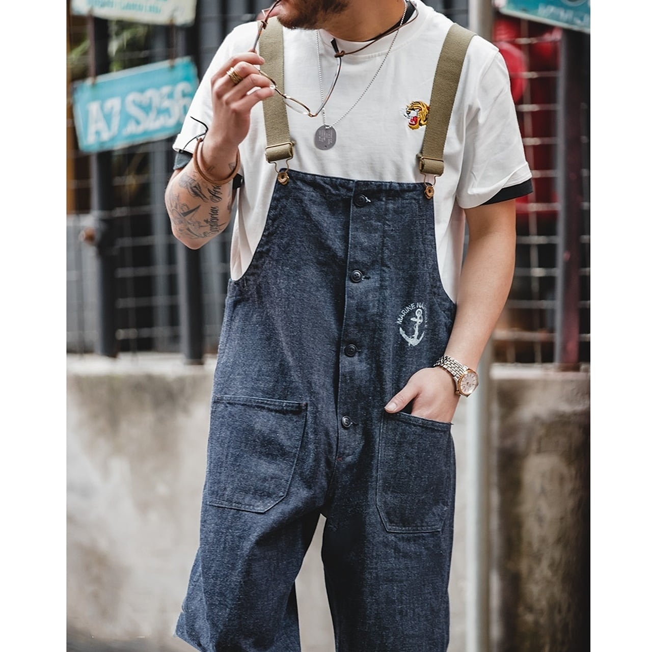 Casual Denim Salopettes HL1627