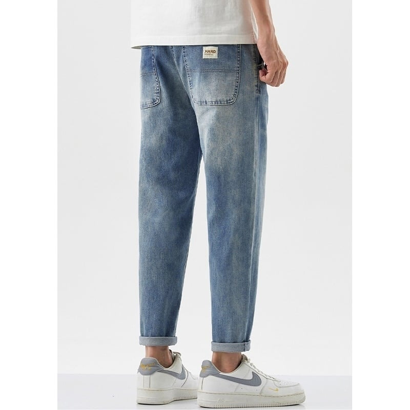 Cropped straight denim pants HL2211