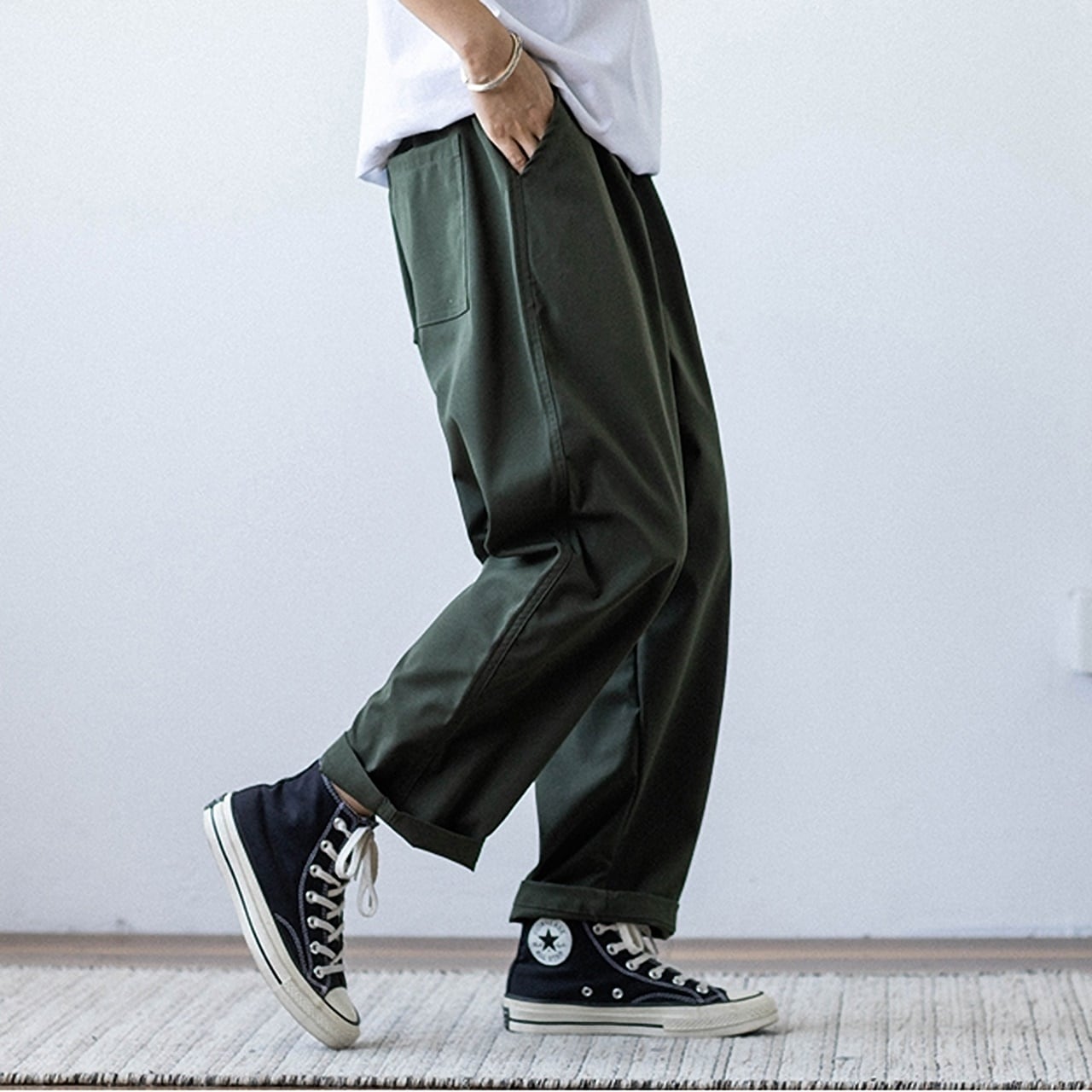 ルーズストレートパンツ HL1691