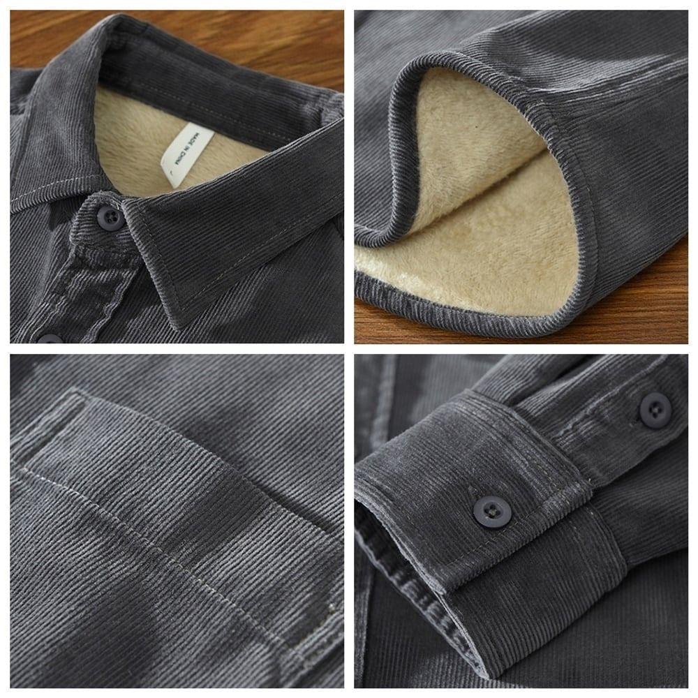 Brushed lining corduroy shirt HL2348