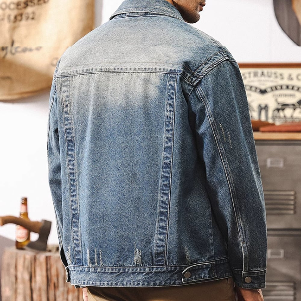 Washed denim jacket HL2407