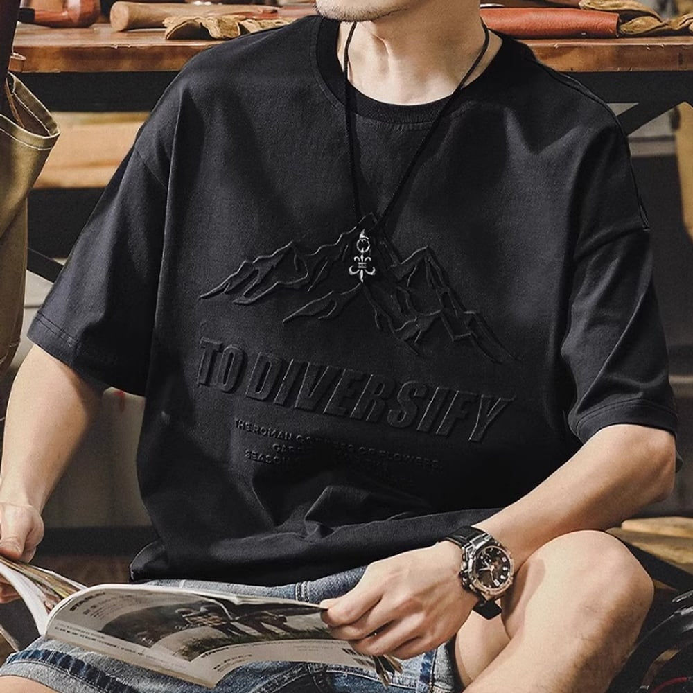 Embossed design T-shirt HL2454