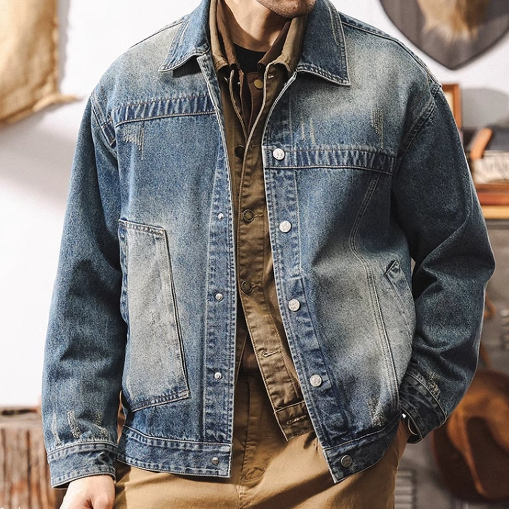 Washed denim jacket HL2407