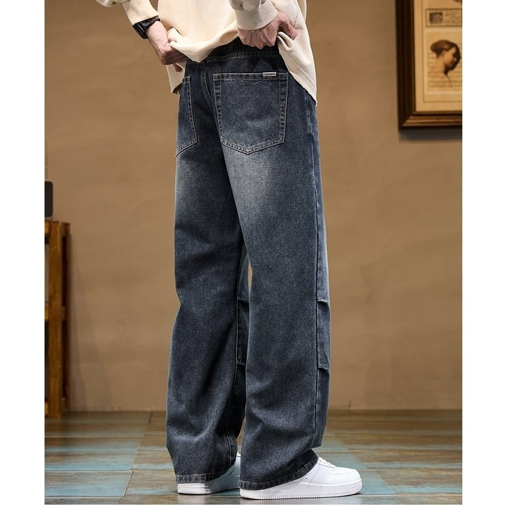 Wide straight denim jeans HL2357
