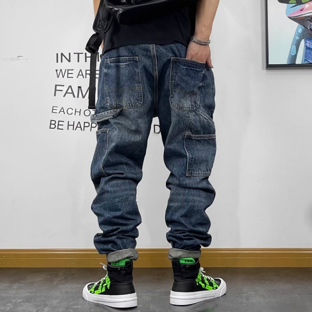Loose work denim jeans HL2262